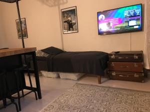 Rustic black and white studio