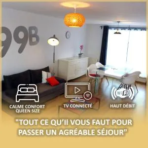 le 99B Modern apartment queen size bed connected TV - Radinghem-en-Weppes