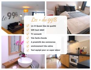 Appartements le 99B Modern apartment queen size bed connected TV : photos des chambres