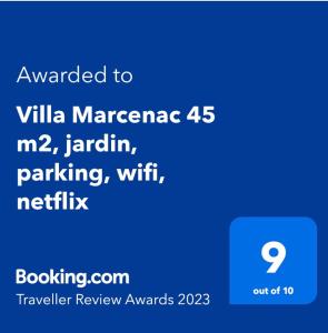 Appartements Villa Marcenac 45 m2, jardin, parking, wifi, netflix : photos des chambres