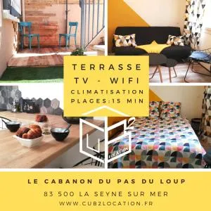 Le Cabanon du Pas du Loup - Studio climatisé RDC - proche mer - Les Sablettes