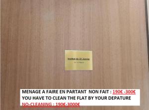 Cadre de rêve mais vous faites le ménage- very good prices but you have to clea-n th-e flat