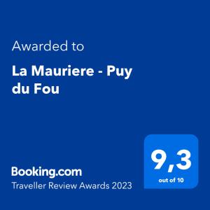 Maisons de vacances La Mauriere - Puy du Fou : photos des chambres