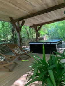 cabane lodge avec spa privatif
