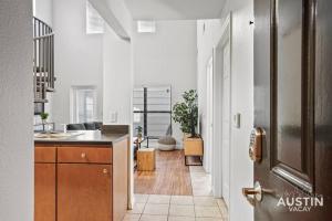 Spiral Stairs to Loft Bedroom Balcony with Shade
