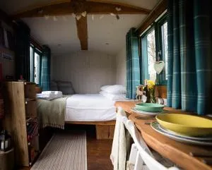 Shire the Shepherd's Hut at Pentref Luxury Camping - Tregaron