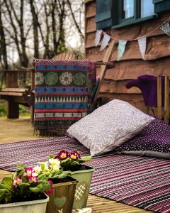Shire the Shepherds Hut at Pentref Luxury Camping