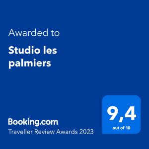 Appartements Studio les palmiers : Studio