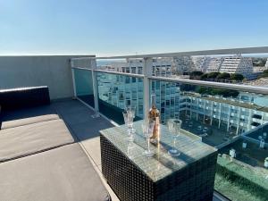 Appartements Le Panoramique, P2 vue sur mer, clim, centre ville, WIFI : photos des chambres