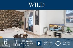 Appartements HOMEY WILD - Proche Gare et Tram - Proche centre - Balcon prive - Parking prive - Wifi gratuit : photos des chambres