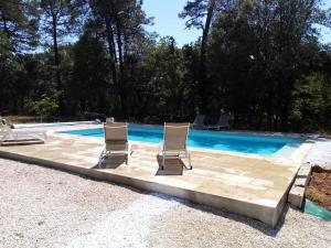 Maisons de vacances Provencale House + swimming poll in garden of 1HA : photos des chambres