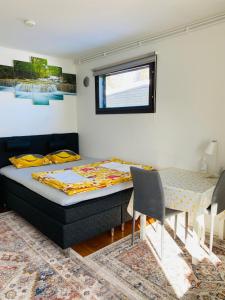 two bedrooms,dining area and bathroom with private entrance