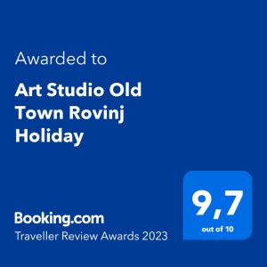 "Art Studio" Old Town Rovinj-Holiday, with parking spot
