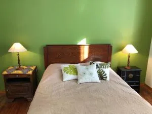 Le Logis du Gast chambre verte - Saint-Aubin-des-Bois