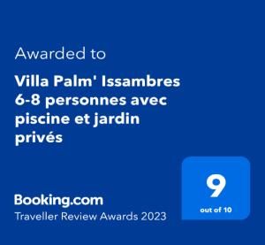 Villa Palm Issambres 6-7 personnes, clim, avec piscine, jardin et parking privés