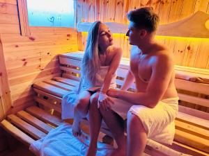 Romantic room sauna jacuzzi