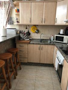 Canarian flat near the wild beach