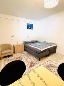 two bedrooms,dining area and bathroom with private entrance