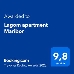 Lagom apartment Maribor w free parking & WiFi, tourist TAX included 