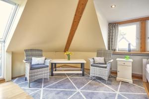 Ferienwohnung Raffael 100 qm, 2 große Betten im Wohnzimmer