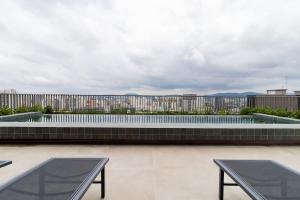 Studios Novíssimos com Piscina no Rooftop e vista para o Allianz Parque