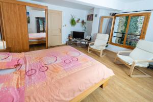 B&B / Chambres d'hotes Au Chateau de Villelongue B&B : Chambre Lit King-Size - Vue sur Montagne