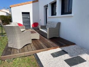 Maisons de vacances Le Logis Les Cedres saint palais sur mer 130m2 au calme terasses et jardin : photos des chambres