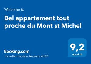 Appartements Bel appartement tout proche du Mont st Michel : photos des chambres
