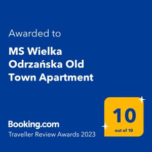 MS Wielka Odrzańska Old Town Apartment