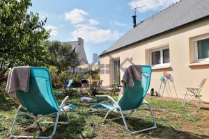 Maisons de vacances LocaLise - Ty Katell-Roz est une maison de plain-pied avec un terrain entierement clos a quelques pas de la plage et du centre - Wifi inclus - Draps inclus - Animaux bienvenus : photos des chambres