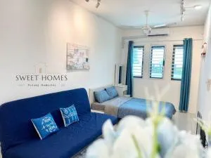 Blue Studio Suite 1-4pax B'Worth Prai@SwimmingPool - Kampong Bakar Arang