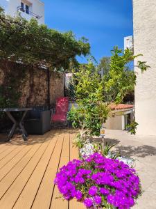 Appartements Petite etoile de Mer - Studio hyper equipe a 150m d'une plage de sable fin grande terrasse presqu'ile de charme : photos des chambres