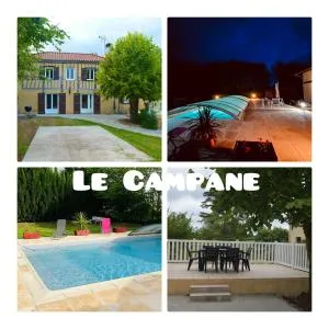 Gîte Le Campane - Piscine partagée Borne recharge véhicule 22kwh - Castex