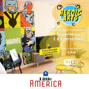 Appart'hotels Little America - Appart Hotel 3km Futuroscope : photos des chambres