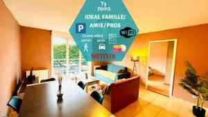 *Le Golden Blue* Magnifique T3 à 5min du centre avec parking gratuit - Grésui