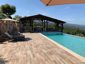 Villas U CASEDDU- Villa piscine privee chauffee- Jacuzzi- vue mer- clim-wifi : photos des chambres