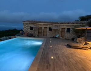 Villas U CASEDDU- Villa piscine privee chauffee- Jacuzzi- vue mer- clim-wifi : photos des chambres