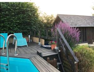 Maison de 3 chambres avec piscine partagee jardin clos et wifi a Notre Dame du Touchet