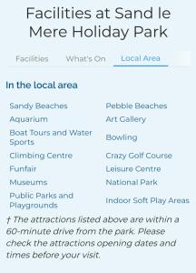 Tunstall view Caravan Holidays at Sand le Mere