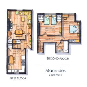 Manacles - Spacious flat near beach with sea views & parking