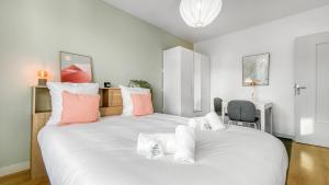 Maisons d'hotes HOMEY Coloc goodLife - Colocation moderne - Chambres privees - Wifi et Netflix - Au pied du tram pour Geneve : photos des chambres