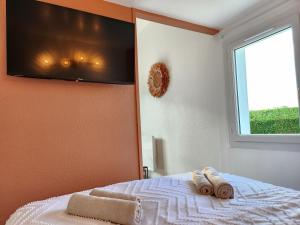 Maisons de vacances Maison Les Dunes avec piscine collective : photos des chambres