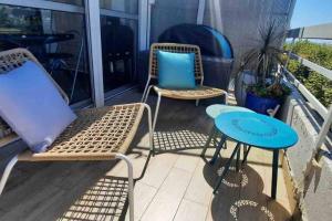 Nouveau! Studio centre ville avec terrasse vue mer, classé 2 étoiles