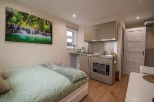 Self-contained annex with private entrance, double bed, kitchen, bathroom, free car park - Near Cambridge, Duxford Air Museum and Addenbrookes Hospital