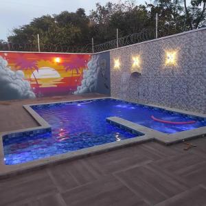 Casa com Piscina e 3 Quartos Climatizados 8km do Centro