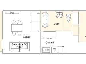 Studio cabine Les Saisies pour 5, centre station - FR-1-594-109