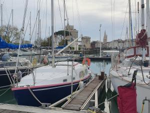 La Rochelle voilier hotel à quai centre ville vieux port