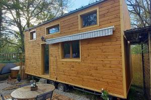 Maisons de vacances Mini maison tiny house et son bain nordique : photos des chambres