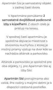 Apartmán Sisi