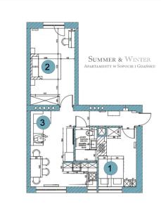 Family Luxury Green Apartment 1-6, 2 sypialnie i studio, 52 m2, SUMMERWINTER Brand
